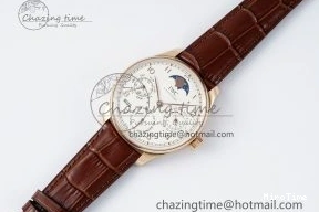 MIROTIME 0420 WellDesigned Portugieser Perpetual Calendar RG 5033 APSF 1:1 Best Edition White Dial on Brown Leather Strap A52610 Clone 7042